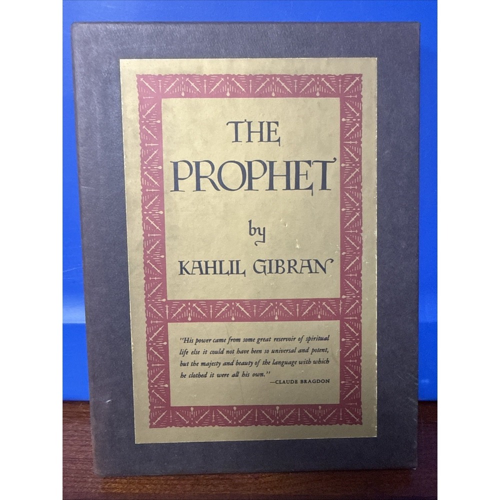 The Prophet by Kahlil Gibran Hardcover Deluxe Edition - 1974 - Slipcase